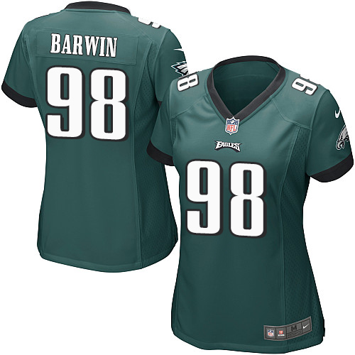 Women's Game Connor Barwin Nike Jersey Midnight Green Home - #98 NFL Philadelphia Eagles